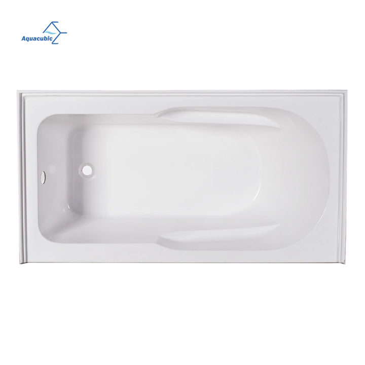 Experience Ultimate Comfort 60 Inch White Rectangular Skirt Corner Bath Tub for Projects