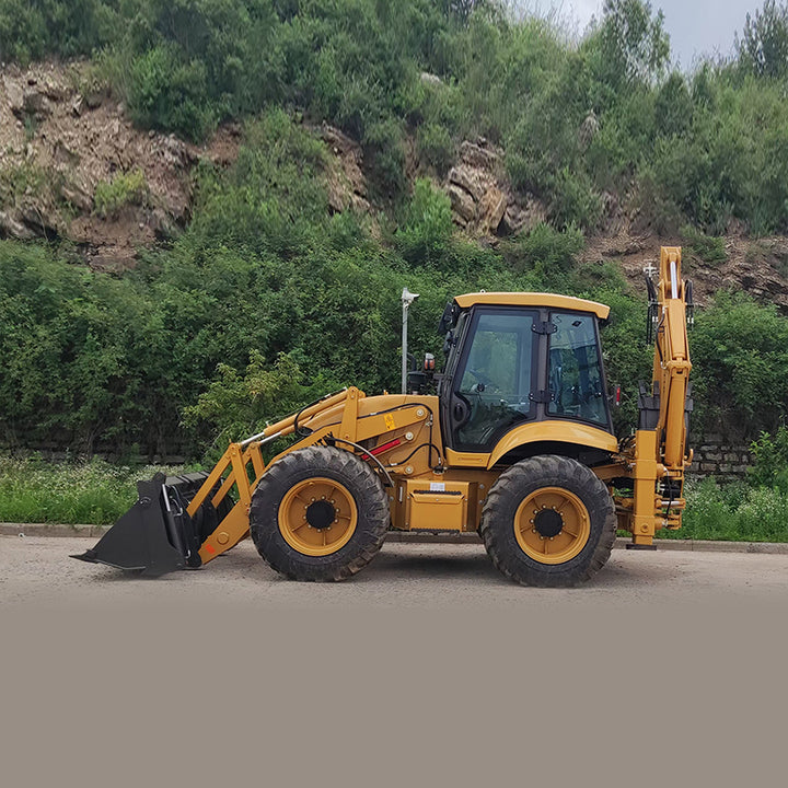 Free Shipping Retroexcavadora Cheap Small Backhoe Loader with Cab CE EURO 5 EPA Backhoe Excavator Loader 4x4 Backhoe Loader