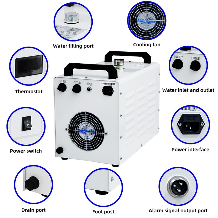 JL-3000 CO2 Laser Water Chiller for 80W-130W Laser Engraver Cutter Cooling System Industrial Recirculating Chiller Manufacturer