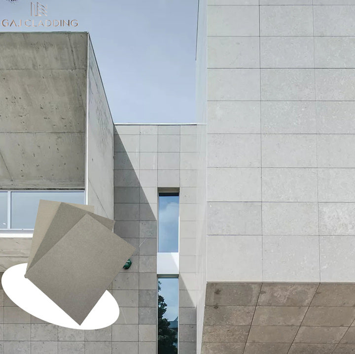Moistureproof House Building Exterior Wall Cladding Fair-Faced Concrete Fiber Cement Boards for Outdoor Curtain Wall