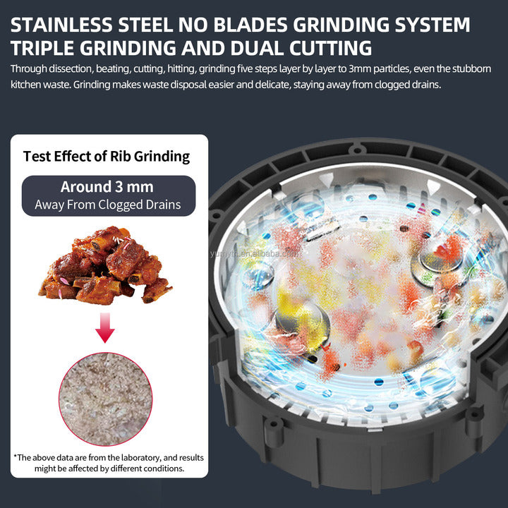 Powerful 400W DC Motor Low Noise Stainless Steel Electric Food Waste Composter Multigrind Technology Continuous Garbage Disposal