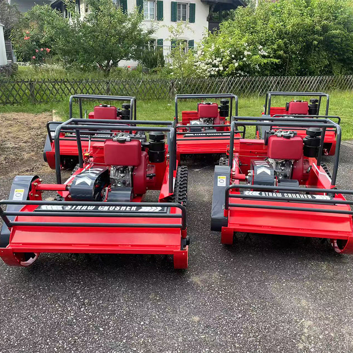 Industrial Grade 24V Remote-Controlled Excavator Lawn Mower 420cc Engine 1600W Flail Mower Forestry Mulcher for Farm Machines