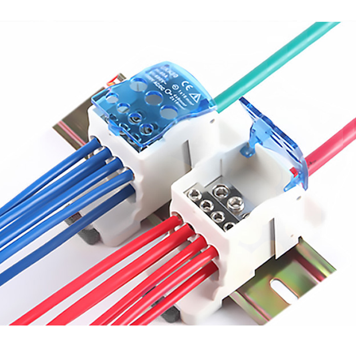UKK80 Universal Electric Wire Connector 125 160 250 400 500 Terminal Block DIN Rail Distribution Box With Screw Type