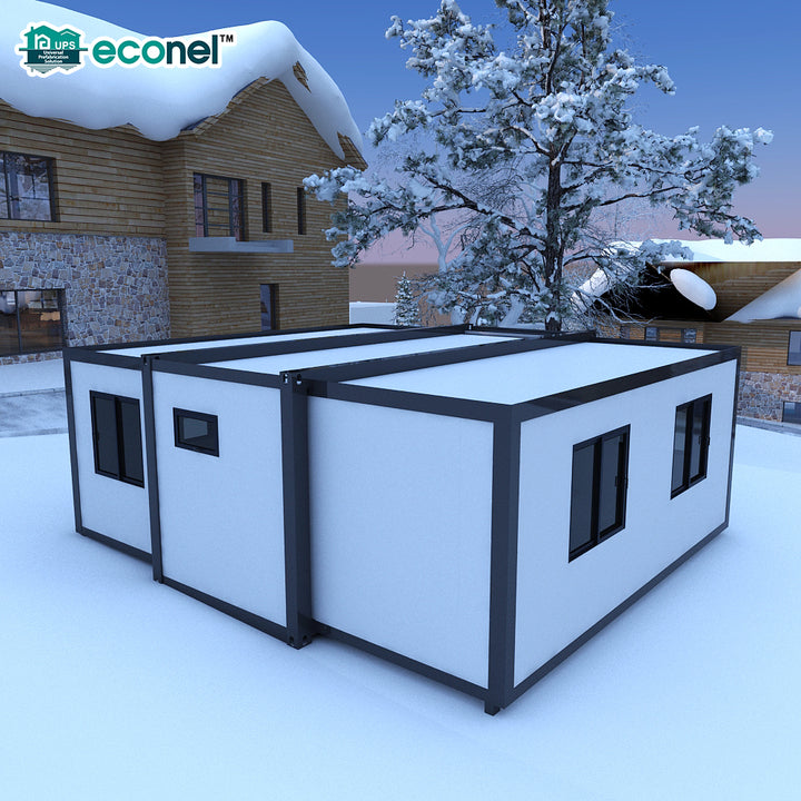 Ready-Made 5 Bedroom Modern Light Steel Folding Prefabricated Container House 40Ft & 20Ft Expandable Breathable Hotel Villa Home