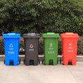 Foot Pedal Plastic Garbage Bin 13 Gallon 50L Trash Can With Lid for Home Kitchen Bathroom Bedroom Daily Waste Disposal