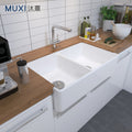 Modern White Color Farmhouse Sink Deep Porcelain Apron Kitchen Sink Ceramic Kitchen Sink With Double Bowl