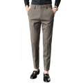 2021winter Casual Pants Men Slim Fit Business Dress Pants Ankle Length Streetwear Office Social Suit Trousers