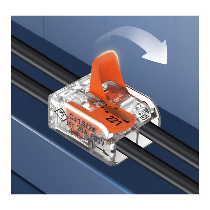 Original New Quick Wire Connector 221 Series 221-412 221-413 221-415 Spring Clamp ST Cable Mount Terminal Block Alternatives