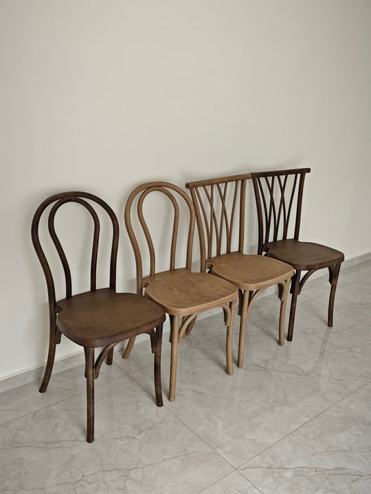 Modern Outdoor Waterproof Brown Natural Banquet Party Garden X Back Resin Crossback Chairs for Events