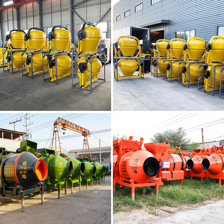 Gasoline 350L Drum Concrete Mixer New Portable Mobile Cement Mixer with 4 Wheels for Construction Industry