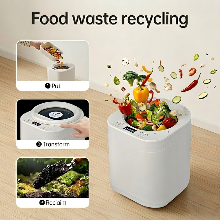 2.5L 500W Electric Automatic Food Waste Composter 37dB Silent Stainless Steel Composter for Home Kitchen