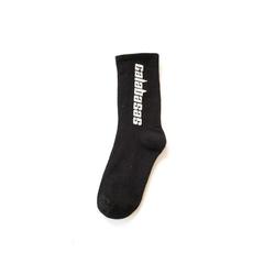 KANGYI custom fashion logo socks ribbed terry cotton sport socks with fashion box