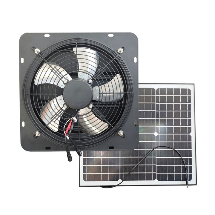Factory Export Automatic 12inch Solar Shutter Exhaust Fan Industrial Farm Paint Room AC Wall Mounted Ventilation Fan