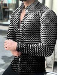 Fashion Custom Men Tee Dress Shirts Casual Clothes Long Sleeve Printing Shirts For Mens