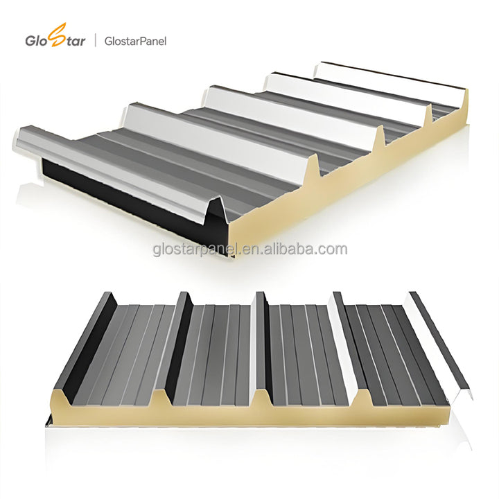 CE 50mm 75mm 100mm PU/Rock Wool Sandwich Panels with Fireproof and Waterproof Qualities Perfect for Roofing and Wall Systems