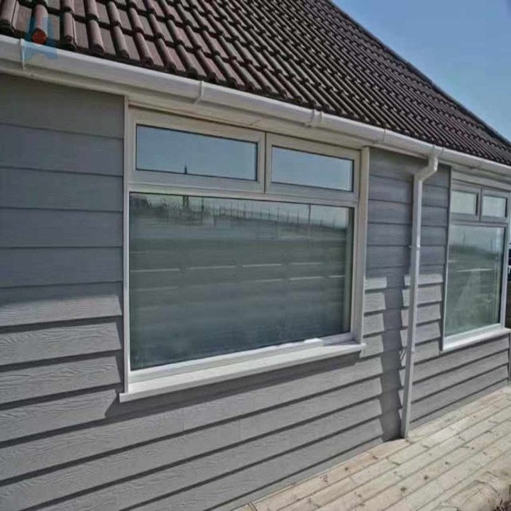 High Strength 8mm Thickness Fireproof Outdoor Facade Decorative Wood Grain Fiber Cement Siding Wall Board Panel