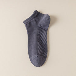 Custom Printed logo Thick Cotton Gym Short low Cut Sporty Socks Non Slip Men Outdoor Running Ankle Socks