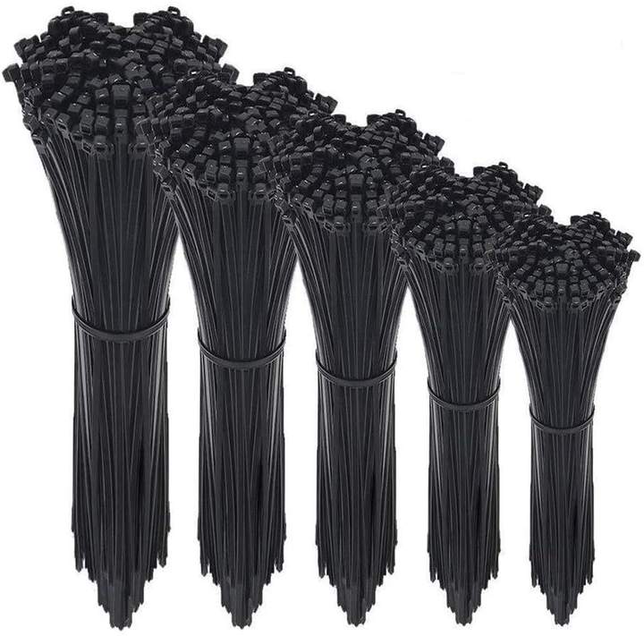 Wholesale Self-Locking UV Resistant Heavy Duty Zip Ties Black Nylon 66 Cable Ties for Industrial Cable Management