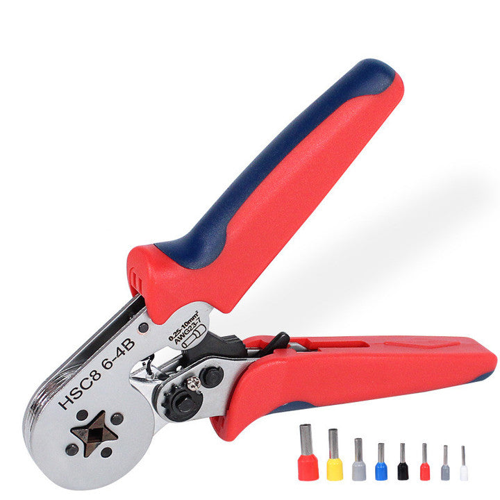 YTH Electroplated Ferrule Crimping Pliers High Carbon Steel Wire Terminal Crimper with TPR PP Handle