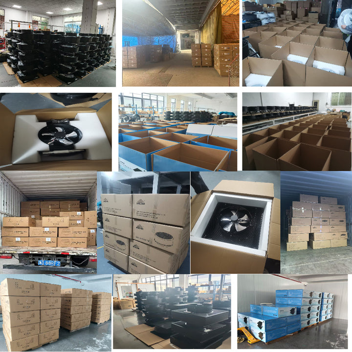 14inch 60W BLDC Motor Thermostat Solar Axial Flow Fans Attic Roof Industry Exhaust Vent Whirly Bird Roof Ventilation