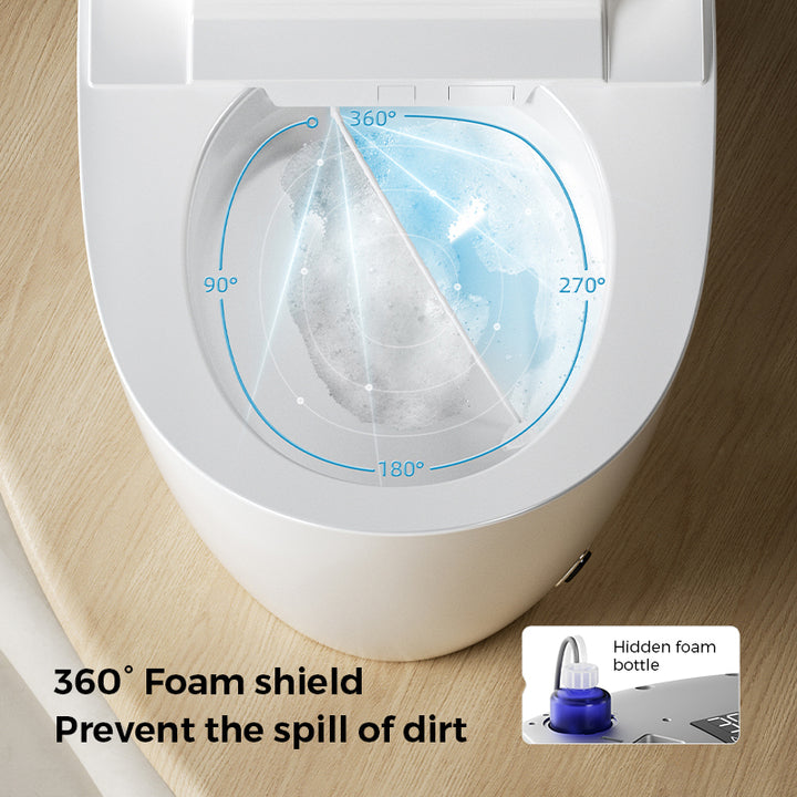 Modern High-End Smart Toilet Remote Control Automatic Intelligence Floor-Mounted for Sanitary Bathroom Drainage Included