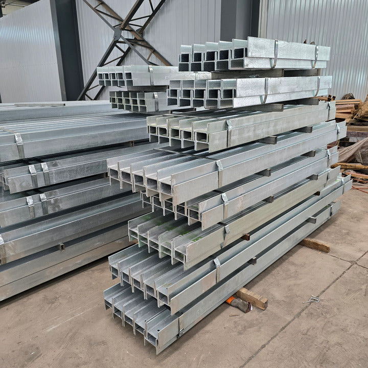 Concrete Sleeper Retaining Wall Galvanised Steel Uprights H-Post