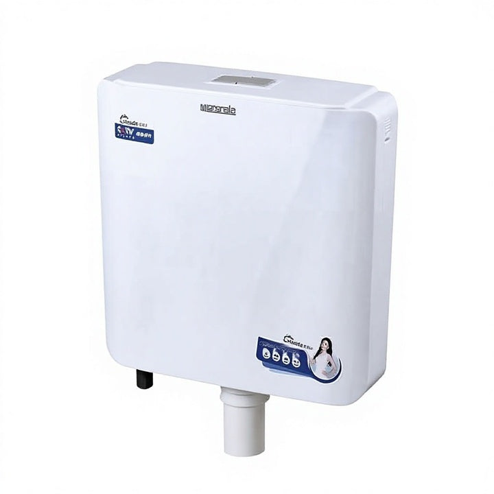 Wall-Mounted Square Plastic Squatting Toilet Water Tank with Thickened Large Punch Design for Squatting Pit Modern Minimalism