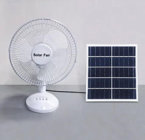 Solar Standing Fan Rechargeable with Panel and Battery 16/18 Inch Outdoor 15W/20W 10-12 Hours
