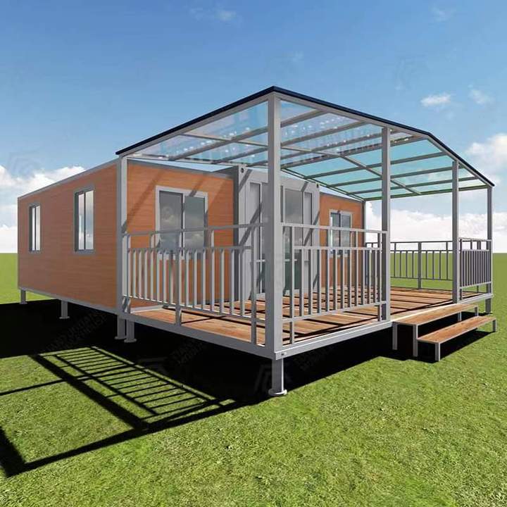 Modular Prefab Modern Expandable Flat Pack Steel Sandwich Panel Breathable Office Building Entry Shop Living Home Bar School