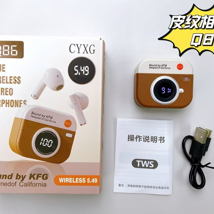 Q86 Tws Bt5.4 True Wireless Stereo Earphone LCD Open-ear Hanging Headset Charge Display In-Ear BT Headphone Earbuds