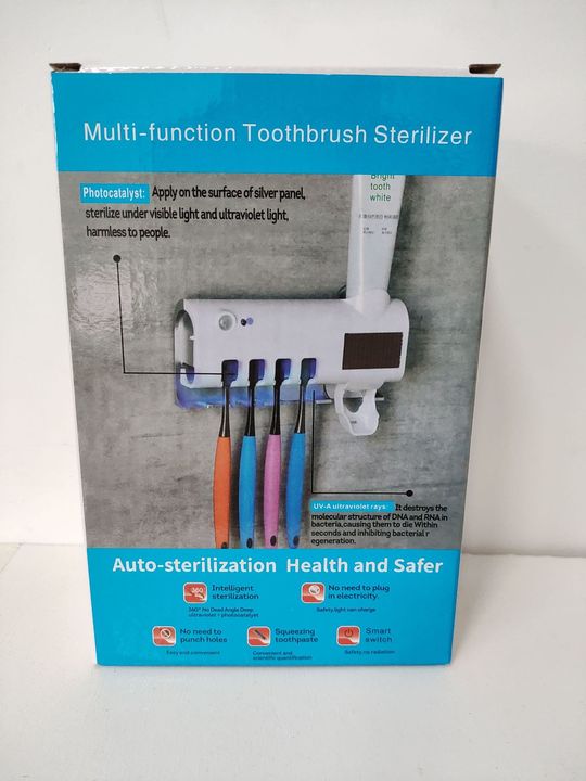 Intelligent Non-Punching Squeezing Toothpaste Toothbrush Holder with Automatic Touch Control Wall-Mounted Plastic Design