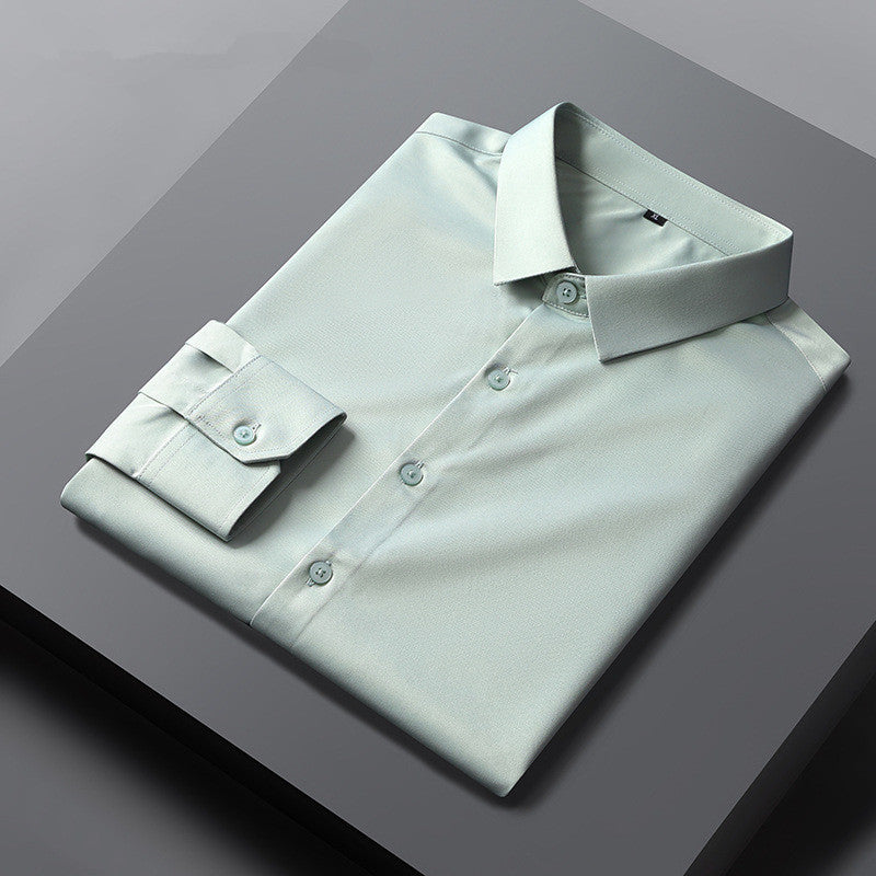 High quality Mens Non iron Dress shirts pure white multi colored business shirts for men