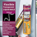 Clear Transparent Synthetic Rubber No-Nail Liquid Glue for Wall Tile Construction Waterproof Woodworking Packing Transportation