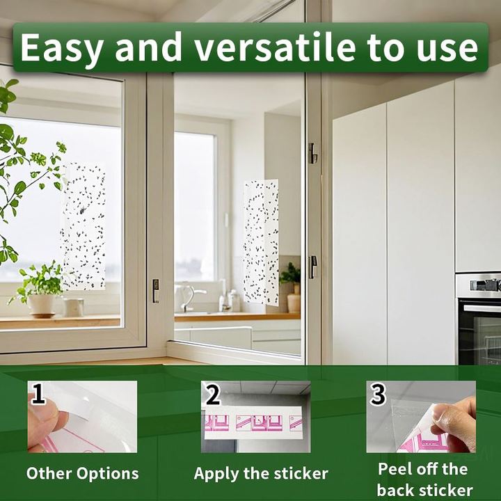 Fly Clear Window Fly Traps Killer Fruit Fly Trap Indoor Sticky Strip Catcher Indoors for Gnats