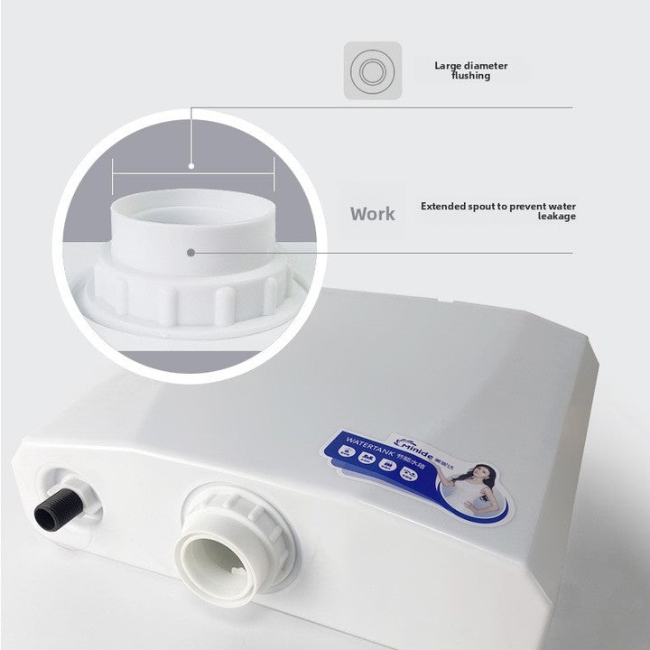 Polypropylene Eco-Friendly Modern Minimalist Design Square Squatting Toilet Tank Wall-mounted Hand-pressed Flushing