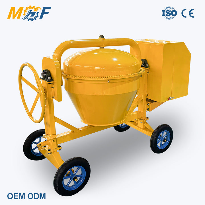 MHF Hot Sale 350L 4-Wheel Gasoline Powered Mobile Concrete Mixer for Construction Site