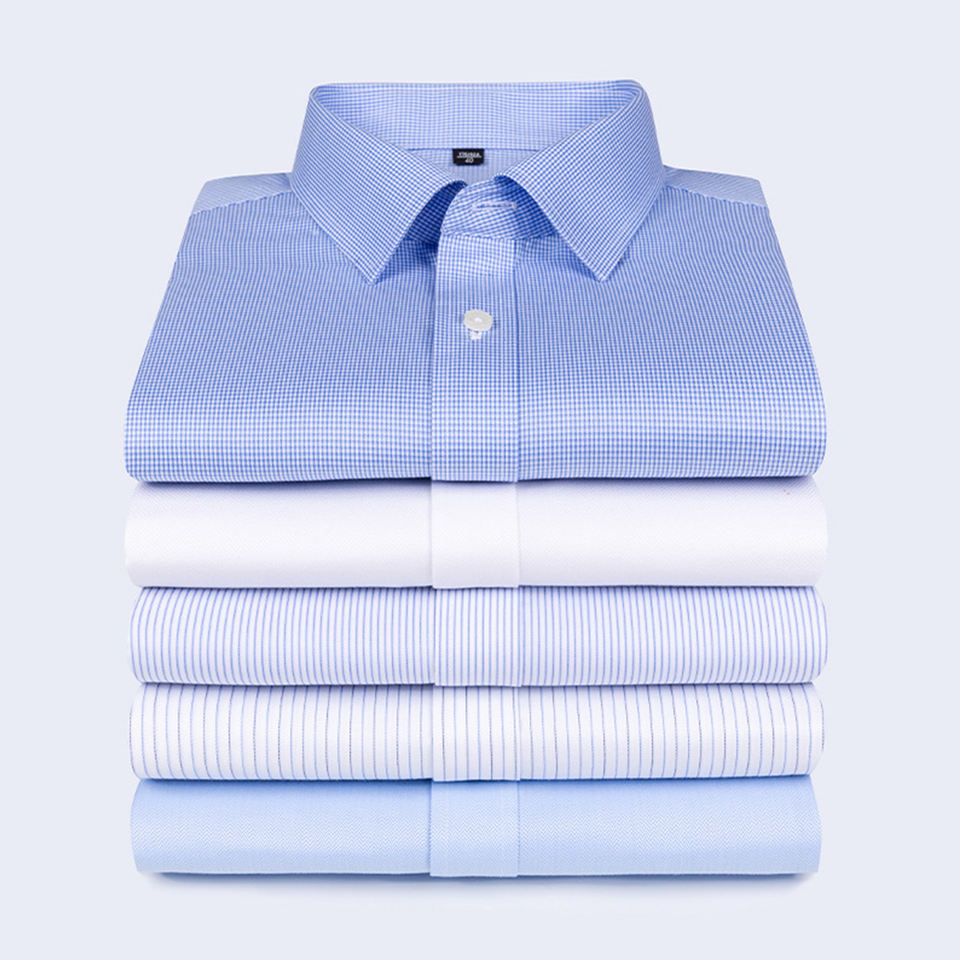Custom Wholesale Different Colors Polyester or 100% Cotton Mens Formal Long Sleeve Pain Solid Casual Business Dress Shirts