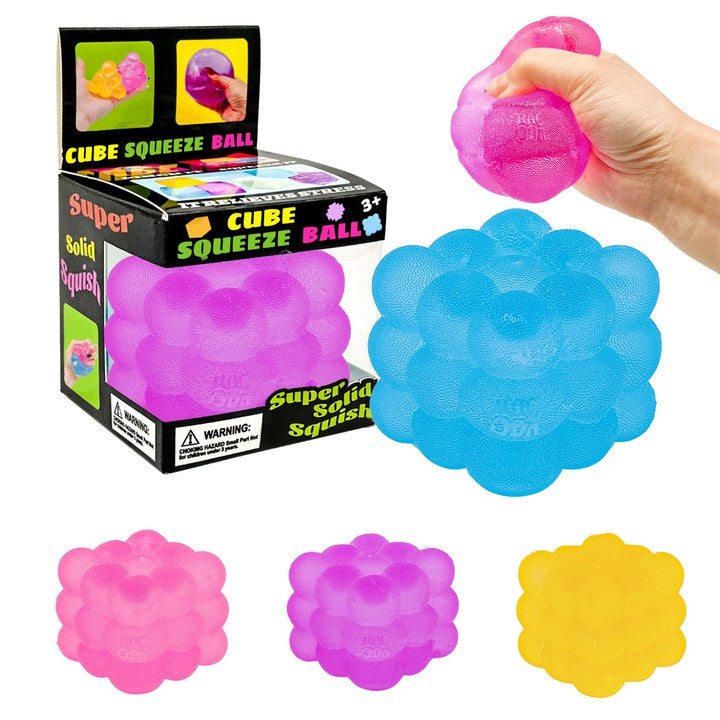 Wholesale Round Cube Sensory Squeeze Stress Relief Soft TPR Toys with Customized Logo for Boys or Girls