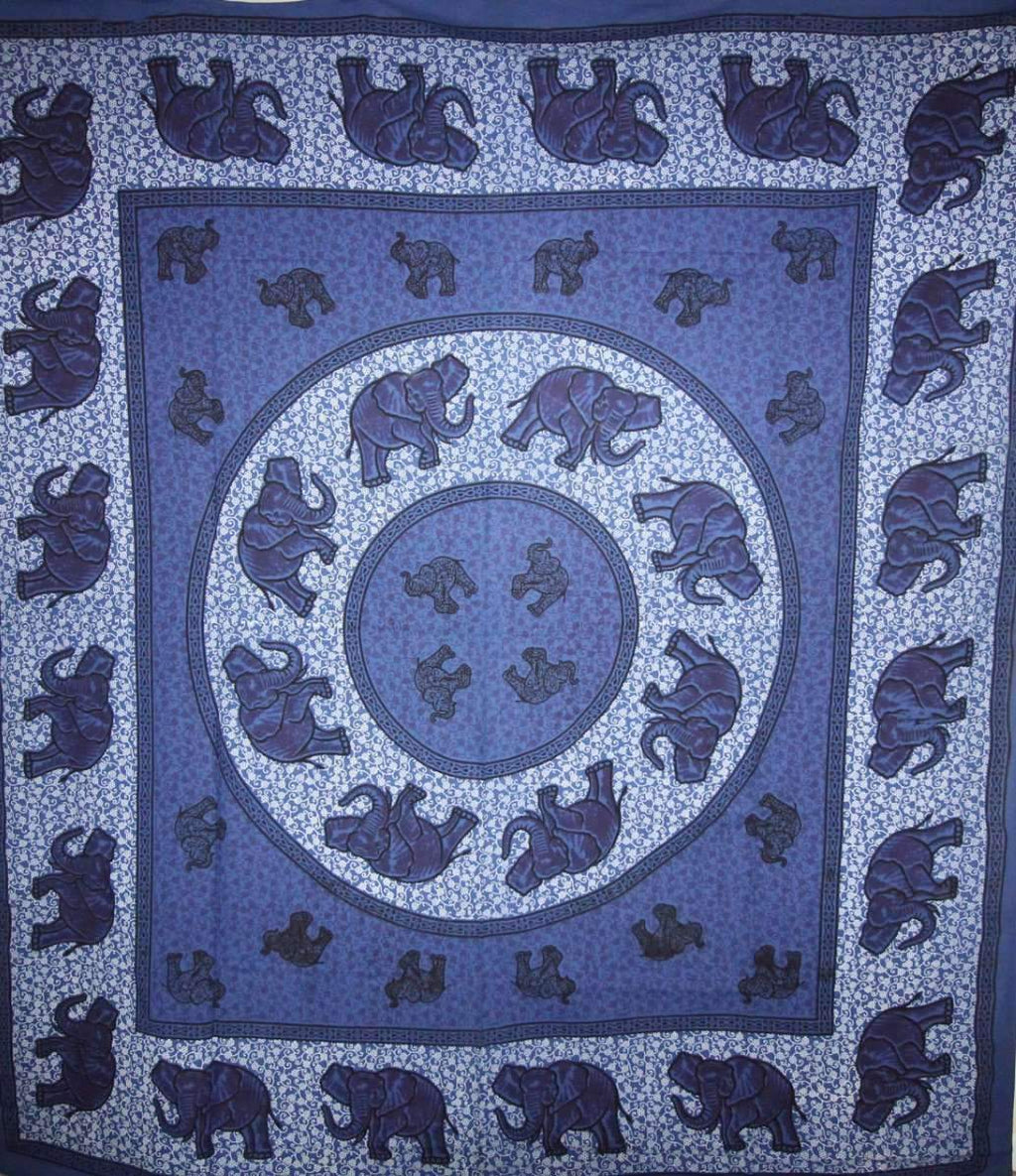 elephant herd mandala tapestry