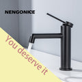 Matte Black Tall Basin Faucet Golden Bathroom Washbasin Mixer Tap Single Handle Hot and Cold Sink Faucet Deck Mounted Grey Color