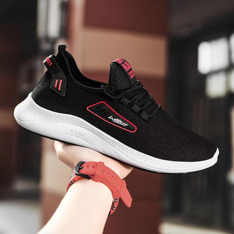 2021 cross border summer shoes mens sports shoes breathable flying weaving casual low help ins trend coconut shoes mens shoes