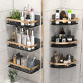 Perforation-Free Toilet Aluminum Alloy Bathroom Shelving Wall Mounted Toilet Toilet Toiletry Station Wall Triangular Storage Rac