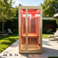 KLAFIN 1 Person Hemlock Outdoor Garden Backyard Electric Indoor Wooden Infrared Steam Steamer Spa Tubs & Sauna Rooms