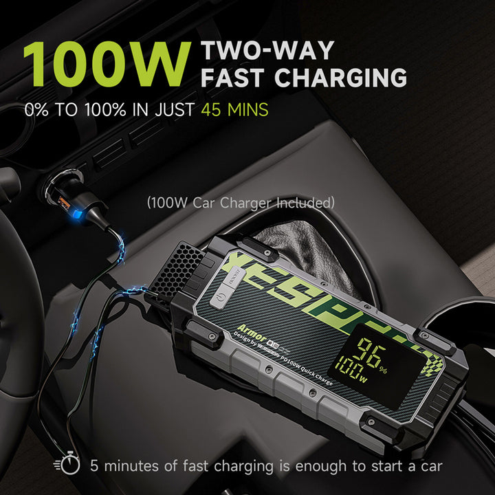 YESPER Armor Heating Jump Starter Battery 2000mAh Booster Car Battery with Heating for Low Temperture