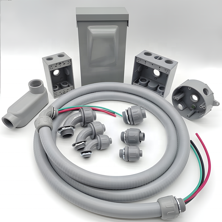 Nonmetallic Flexible Liquid Tight Conduit UV Resistant Corrugated Conduit PVC Electrical Tubing Pipe for Electrical Wiring