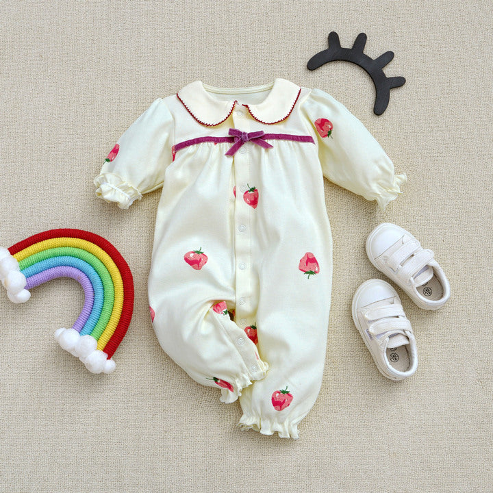 Baby Jumpsuit Spring and Autumn Cotton Baby Cartoon Crawling Clothes Newborn Clothes Baby Boy Clothes 9-12 Months Winter
