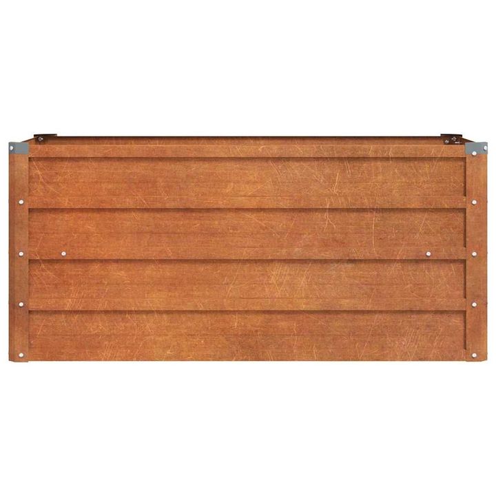 Rusty Corten Steel Garden Raised Bed 39.4"x15.7"x17.7" Outdoor Furniture