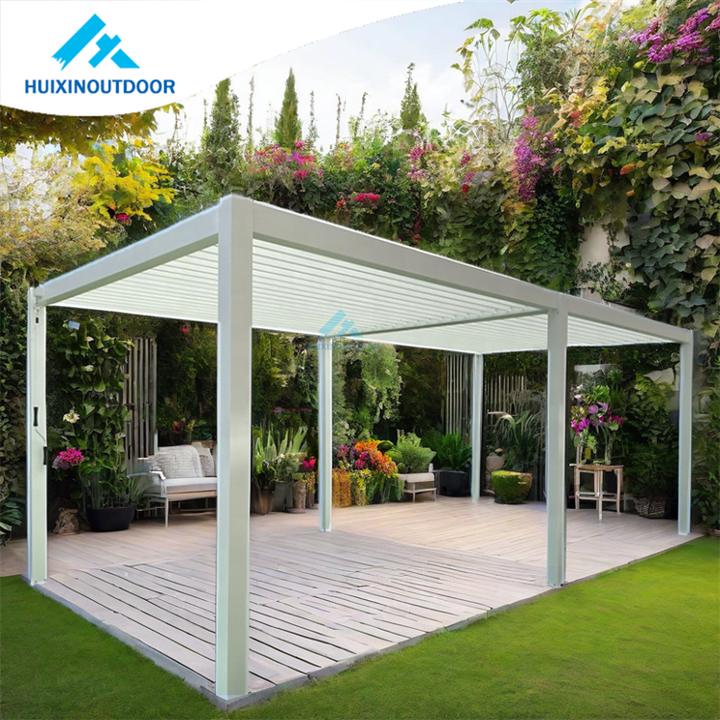 Motorized Adjustable Gazebo Pergola Waterproof Aluminum Bioclimatic Pergola