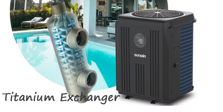 Sunrain 7kw to 35kw Wifi Control R32 Refrigerant Full DC Inverter Swimming Pool Heat Pumps for Heating Cooling Bomba De Calor