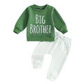 Toddler Baby Boy Summer Clothes Big Bro Matching Sets Hooded Fleece Long Sleeve T-shirt and Shorts 2 Piece Tracksuit Outfit